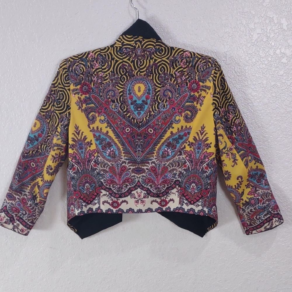 Bebe Women's Vibrant Paisley Blazer, Size S/P - Picture 7 of 16